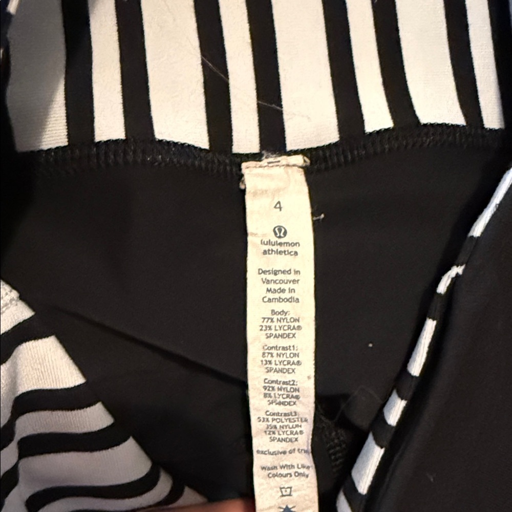 Lululemon Athletica Black and White Polka Dot Skirted Crop Leggings 4 - Picture 10 of 10